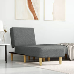 Vidaxl - Chaise longue gris foncé tissu