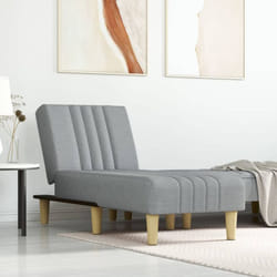 Vidaxl - Chaise longue gris clair tissu