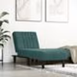 vidaXL Chaise longue vert foncé velours