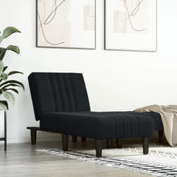 Vidaxl - Chaise longue noir velours