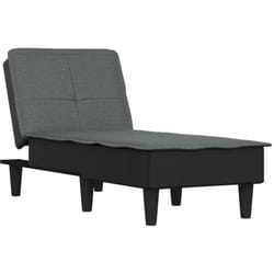 Vidaxl - Chaise longue gris foncé tissu