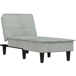Vidaxl - Chaise longue gris clair velours