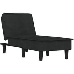 Vidaxl - Chaise longue noir velours