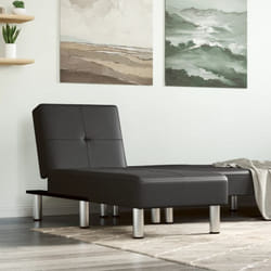 Vidaxl - Chaise longue noir similicuir