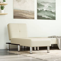 Vidaxl - Chaise longue crème similicuir