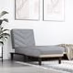 vidaXL Chaise longue gris clair tissu