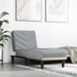 vidaXL Chaise longue gris clair tissu