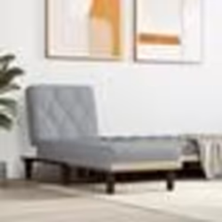 vidaXL Chaise longue gris clair tissu