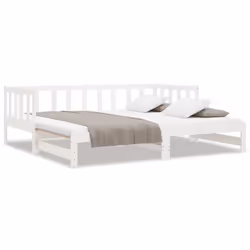 VidaXL 833094, lit sofa, Blanc, Bois de pin, 2035 mm, 980 mm, 660 mm