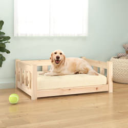 Lit pour chien 75,5x55,5x28 cm bois de pin solide Vidaxl