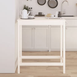 Vidaxl - Table de bar blanc 100x50x110 cm bois massif de pin