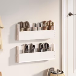 Gardez vos chaussures bien rangées et toujours à portée de main grâce à ces étagères à chaussures murales en bois ! Bois de p ...