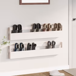Gardez vos chaussures bien rangées et toujours à portée de main grâce à ces étagères à chaussures murales en bois ! Bois de p ...