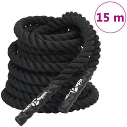 Vidaxl - Corde de combat noir 15 m 11 kg polyester