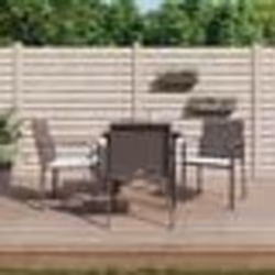 vidaXL Ensemble à manger de jardin 5 pcs coussins résine tressée acier