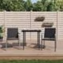 vidaXL Ensemble à manger de jardin 3 pcs coussins résine tressée acier