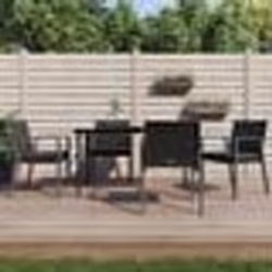vidaXL Ensemble à manger de jardin 5 pcs coussins résine tressée acier