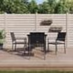vidaXL Ensemble à manger de jardin 5 pcs résine tressée acier