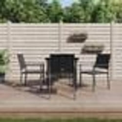 vidaXL Ensemble à manger de jardin 5 pcs résine tressée acier