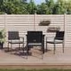 vidaXL Ensemble à manger de jardin 5 pcs coussins résine tressée acier