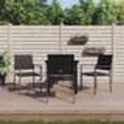 vidaXL Ensemble à manger de jardin 5 pcs résine tressée acier