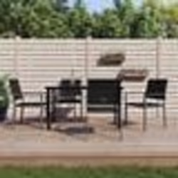 vidaXL Ensemble à manger de jardin 5 pcs résine tressée acier