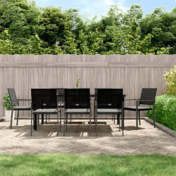 vidaXL Ensemble à manger de jardin 9 pcs coussins résine tressée acier
