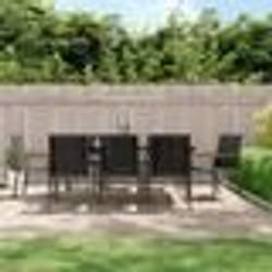 vidaXL Ensemble à manger de jardin 9 pcs noir textilène et acier