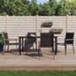 vidaXL Ensemble à manger de jardin 5 pcs noir textilène et acier