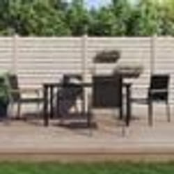 vidaXL Ensemble à manger de jardin 5 pcs noir textilène et acier