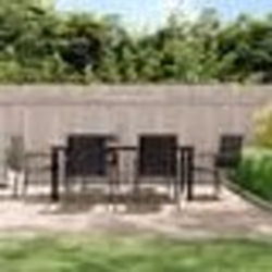 vidaXL Ensemble à manger de jardin 7 pcs noir textilène et acier