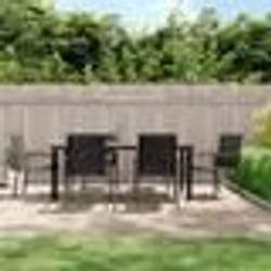 vidaXL Ensemble à manger de jardin 7 pcs noir textilène et acier