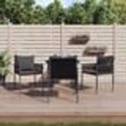 vidaXL Ensemble à manger de jardin 5 pcs coussins résine tressée acier