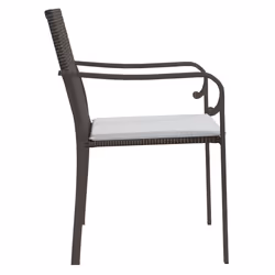 VidaXL 3187073 chaise d'extérieur Terrace Siège rembourré Polyester Crème, Blanc - Vue supplémentaire 5