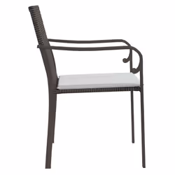 VidaXL 3187074 chaise d'extérieur Terrace Siège rembourré Polyester Crème, Blanc - Vue supplémentaire 5