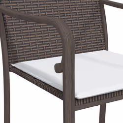 VidaXL 3187074 chaise d'extérieur Terrace Siège rembourré Polyester Crème, Blanc - Vue supplémentaire 7