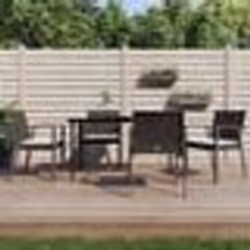 vidaXL Chaises de jardin coussins lot de 4 marron 56,5x57x83 cm rotin