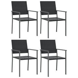 VidaXL 3187083 chaise d'extérieur Terrace Polyuréthane, Acier Noir