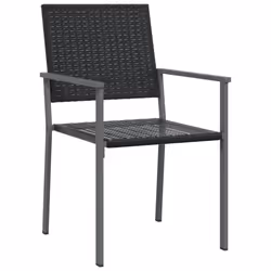 VidaXL 3187083 chaise d'extérieur Terrace Polyuréthane, Acier Noir