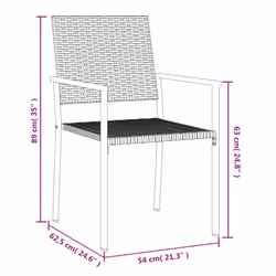 VidaXL 3187083 chaise d'extérieur Terrace Polyuréthane, Acier Noir - Vue supplémentaire 8