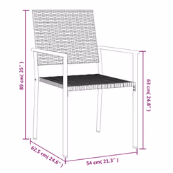 VidaXL 3187084 chaise d'extérieur Terrace Polyuréthane, Acier Noir - Vue supplémentaire 8