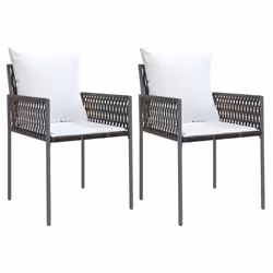 VidaXL 3187088, Terrace, Siège rembourré, Polyester, Crème, Blanc, 110 kg, 540 mm