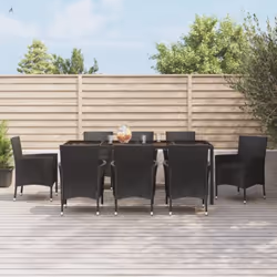 Cet ensemble élégant de salle à manger de jardin vous permet de passer des moments agréables et confortables avec votre famil ...