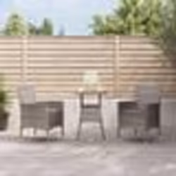 vidaXL Ensemble de bistro de jardin 3 pcs coussins gris poly rotin
