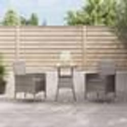 vidaXL Ensemble de bistro de jardin 3 pcs coussins gris poly rotin