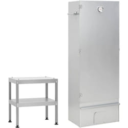 Vidaxl - Fumoir à four à barbecue avec table acier galvanisé