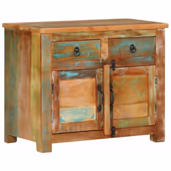 Ce buffet en bois, au look intemporel, est conçu pour être un excellent supplément à votre maison. Bois de récupération massi ...