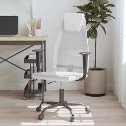 vidaXL Chaise de bureau réglable en hauteur blanc 353025