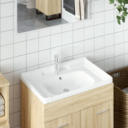 Vidaxl - vier de salle de bain blanc 61x48x23cm rectangulaire céramique