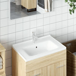 Vidaxl - vier salle de bain blanc 71x48x19,5 cm rectangulaire céramique